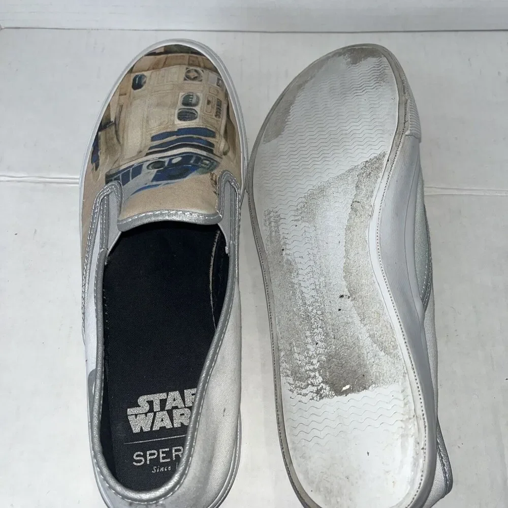 Sperry Cloud Droids Star Wars Mens Casual Multicolor Slip On Boat Shoes Size 9.5